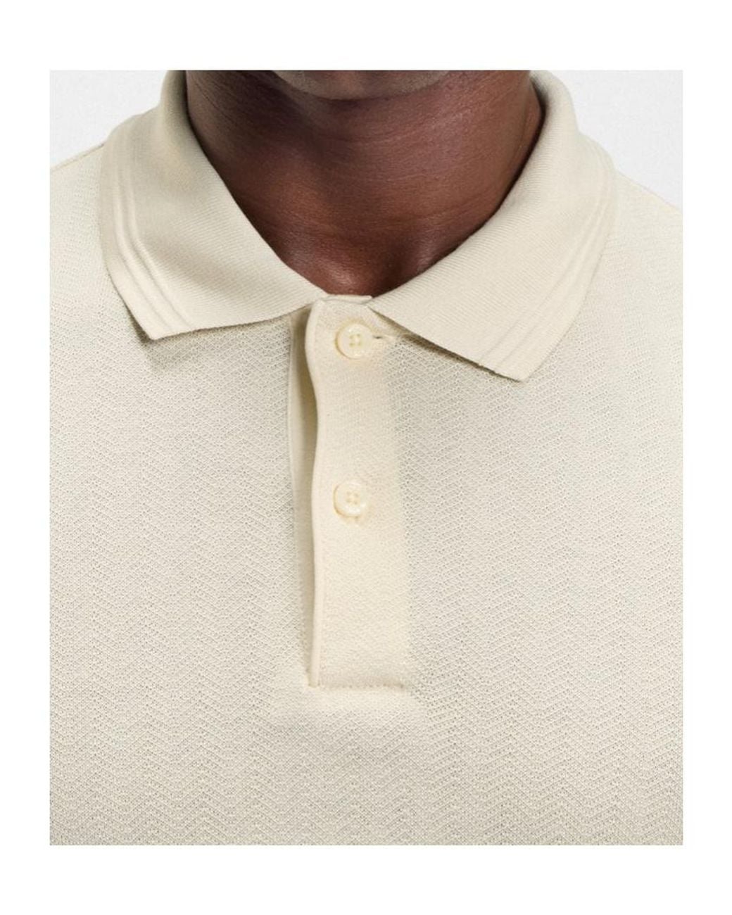 Boss White Cotton Polo Shirt for men