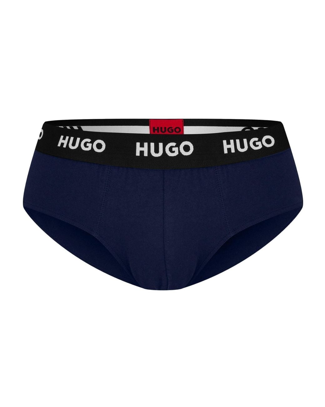Boss Blue Cotton Logo Briefs for men
