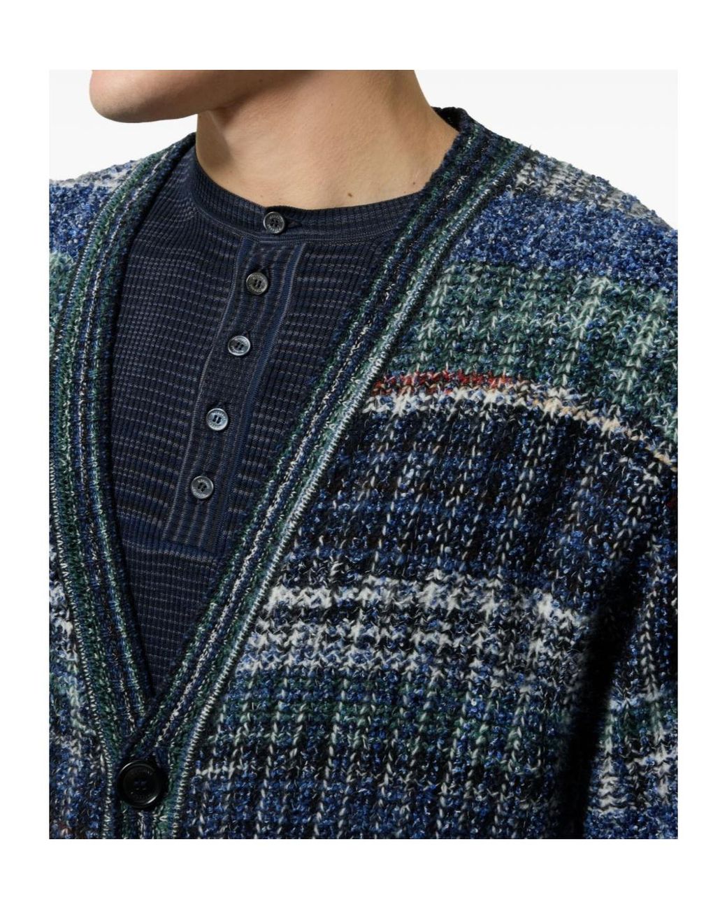 Missoni Blue V-Neck Cardigan for men