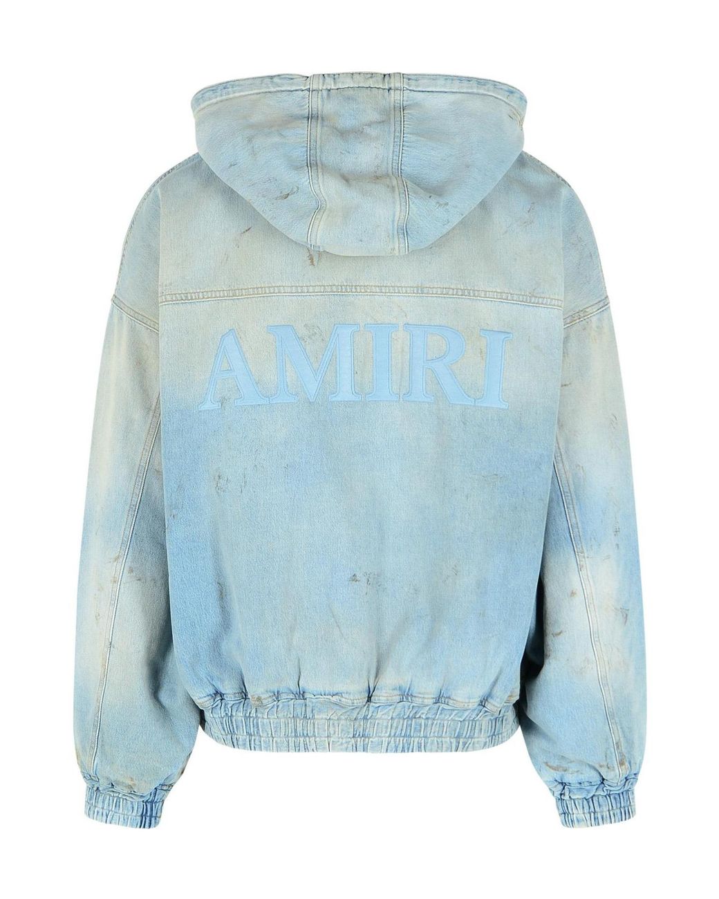 Amiri Blue Logo Patch Zip-Up Jacket for men