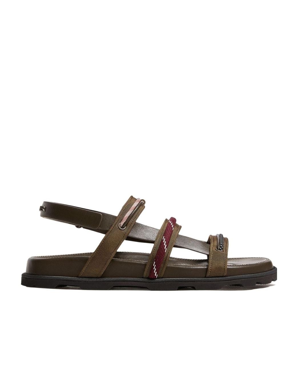 Moncler Brown Vera Isla Strappy Flat Sandals