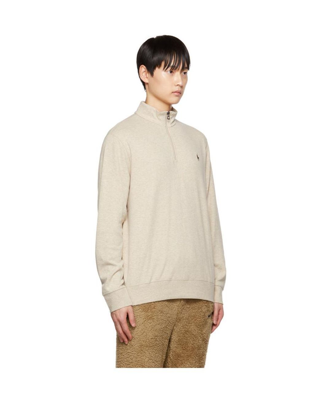 Polo Ralph Lauren Natural Pony Logo Embroidered Jumper for men
