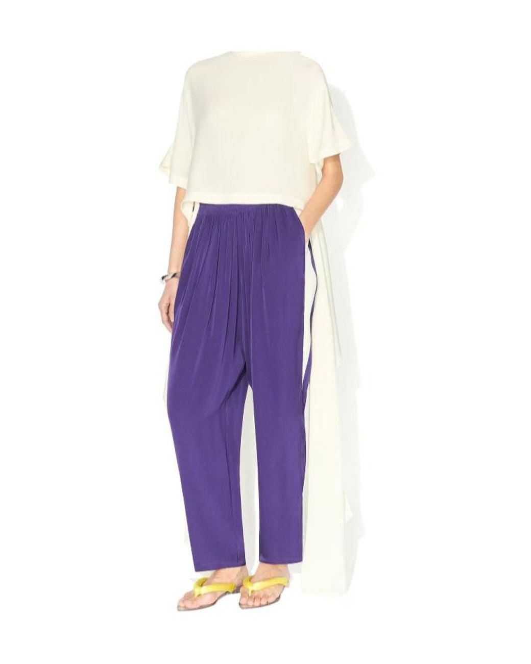 Alaïa Purple Alaïa Straight Cady Pants