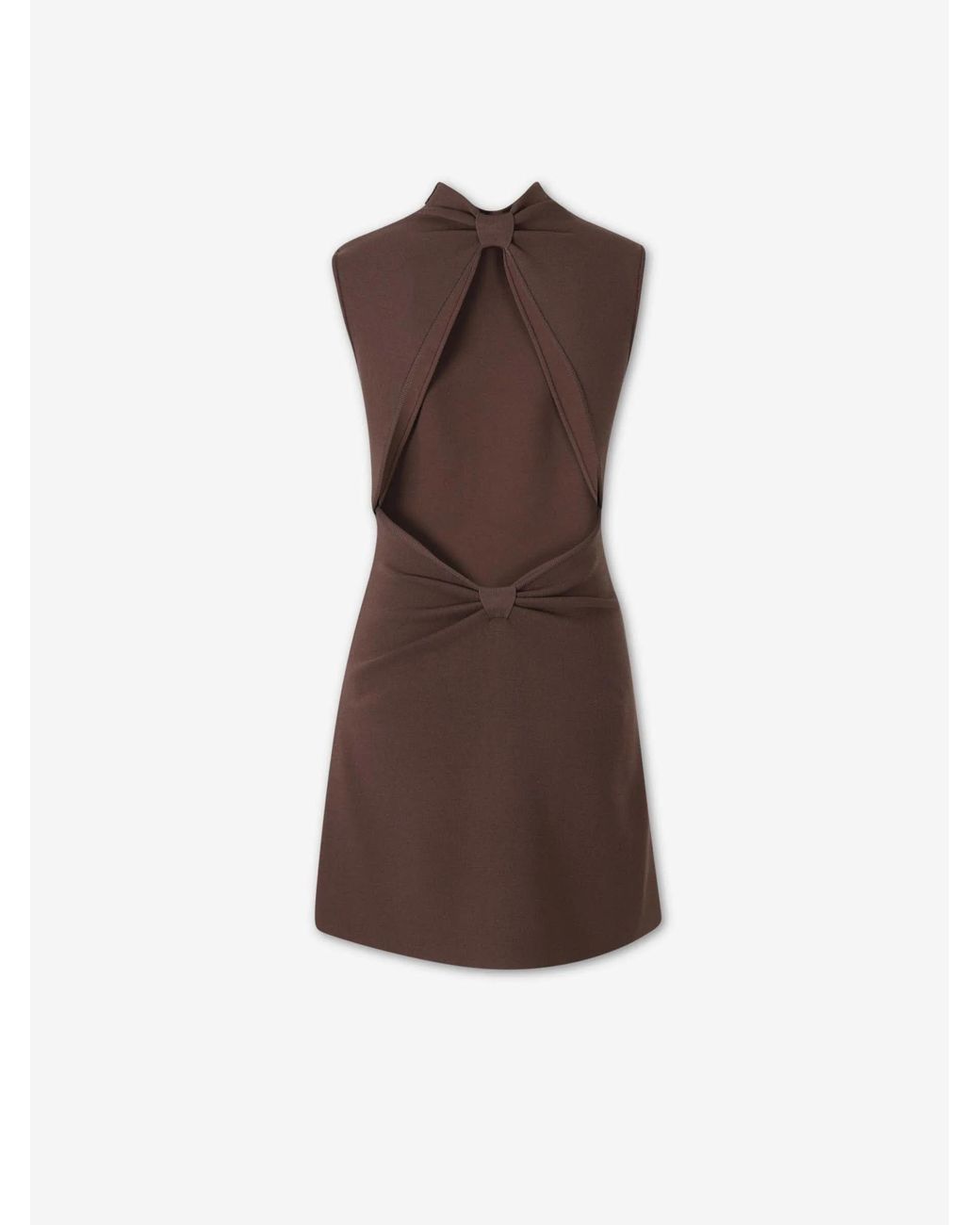 Cult Gaia Brown Harlow Knitted Mini Dress