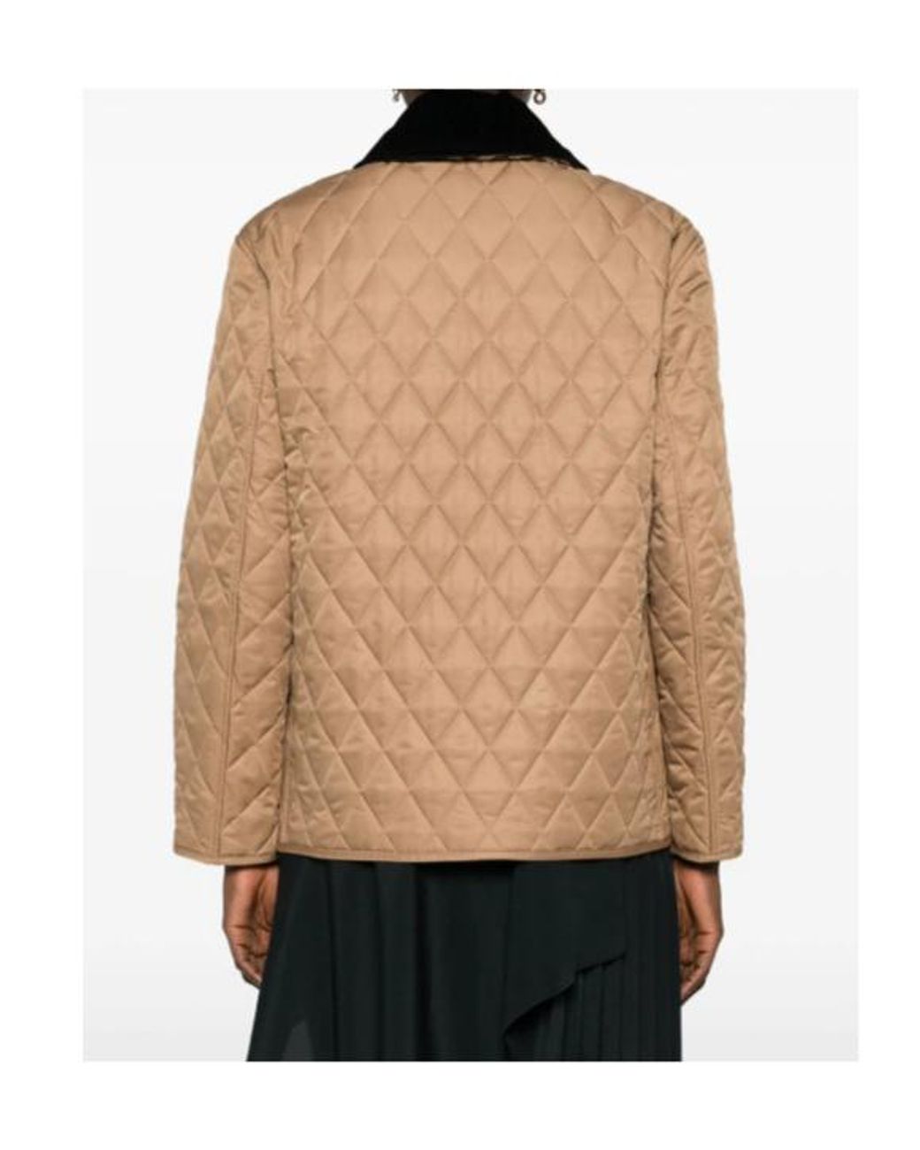 Burberry Natural Long Sleeved Quilted Jacket