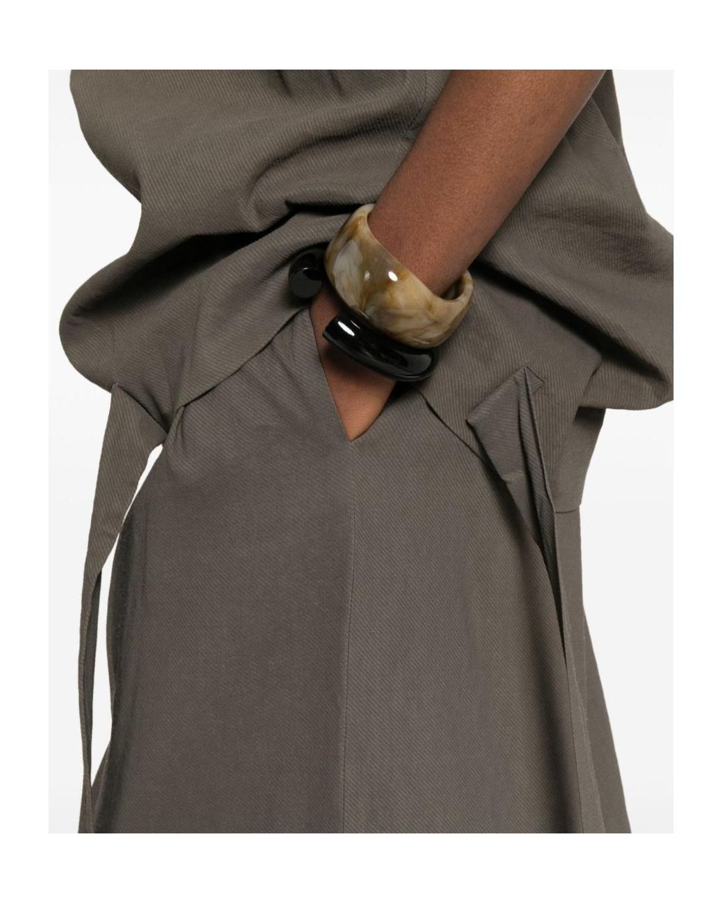 Uma Wang Gray Casual Pants With Belt Loops