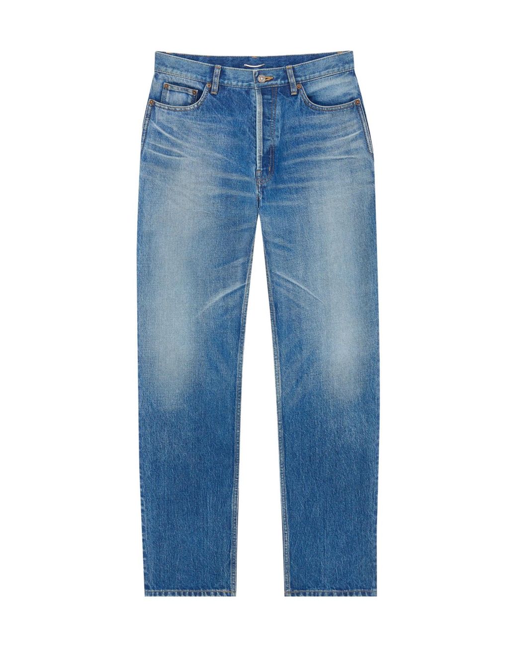 Saint Laurent Blue Tapered High-Rise Jeans for men