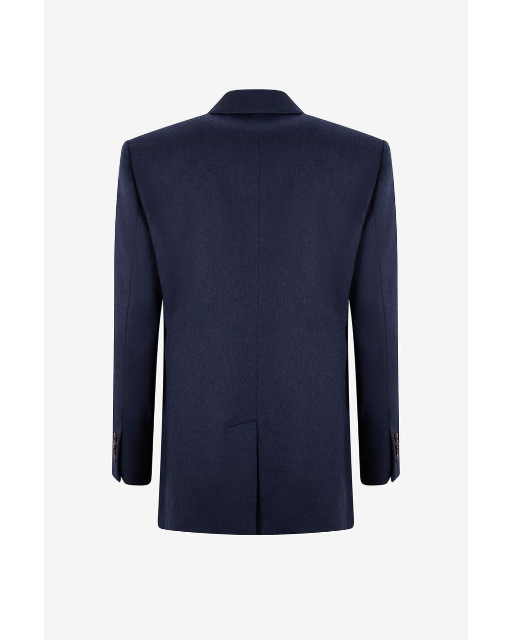Brunello Cucinelli Blue Double-Breasted Blazer
