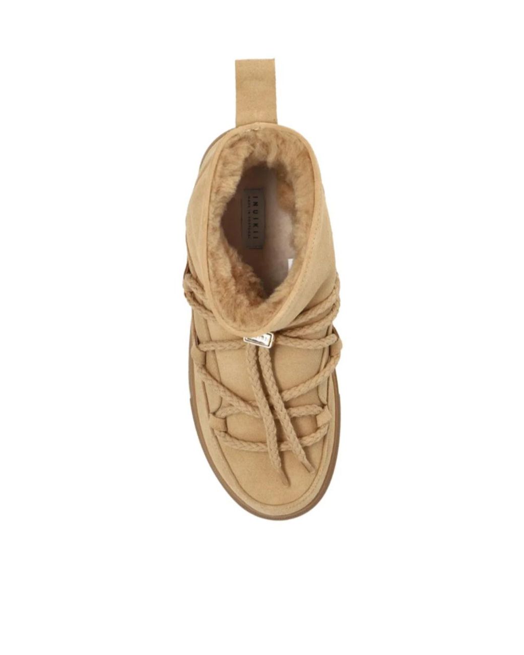 Inuikii Brown Braided-Lace Suede Boots