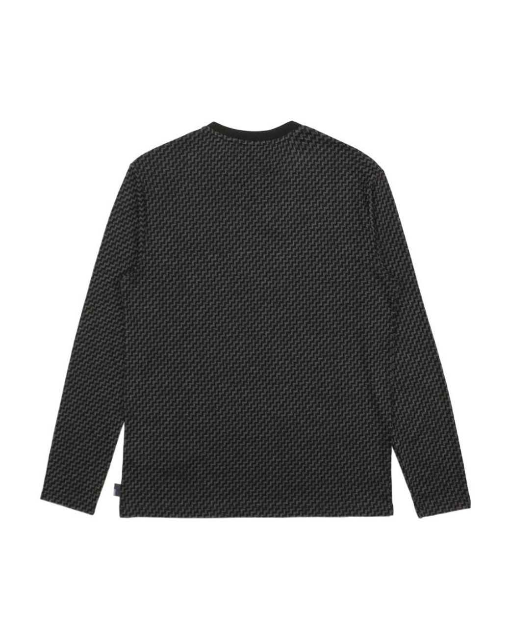 Armani Collezioni Black Round-Neck Sweater for men