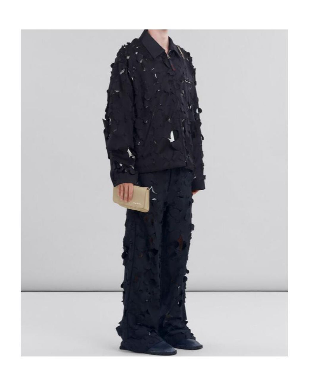 Marni Blue Cotton Cargo Pants for men