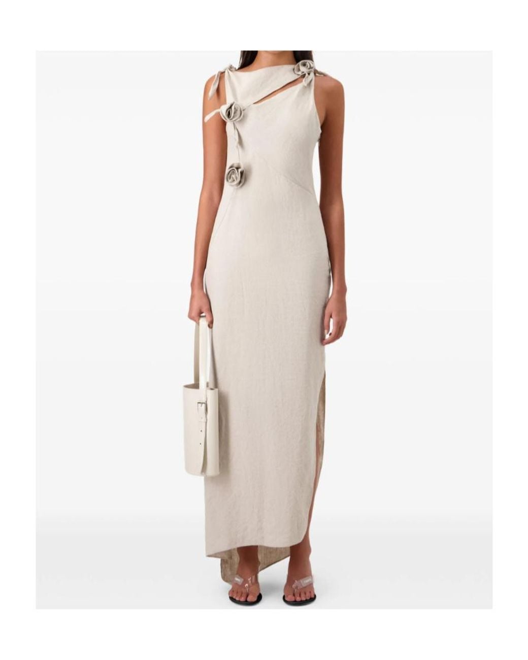 Coperni White Flower Gown