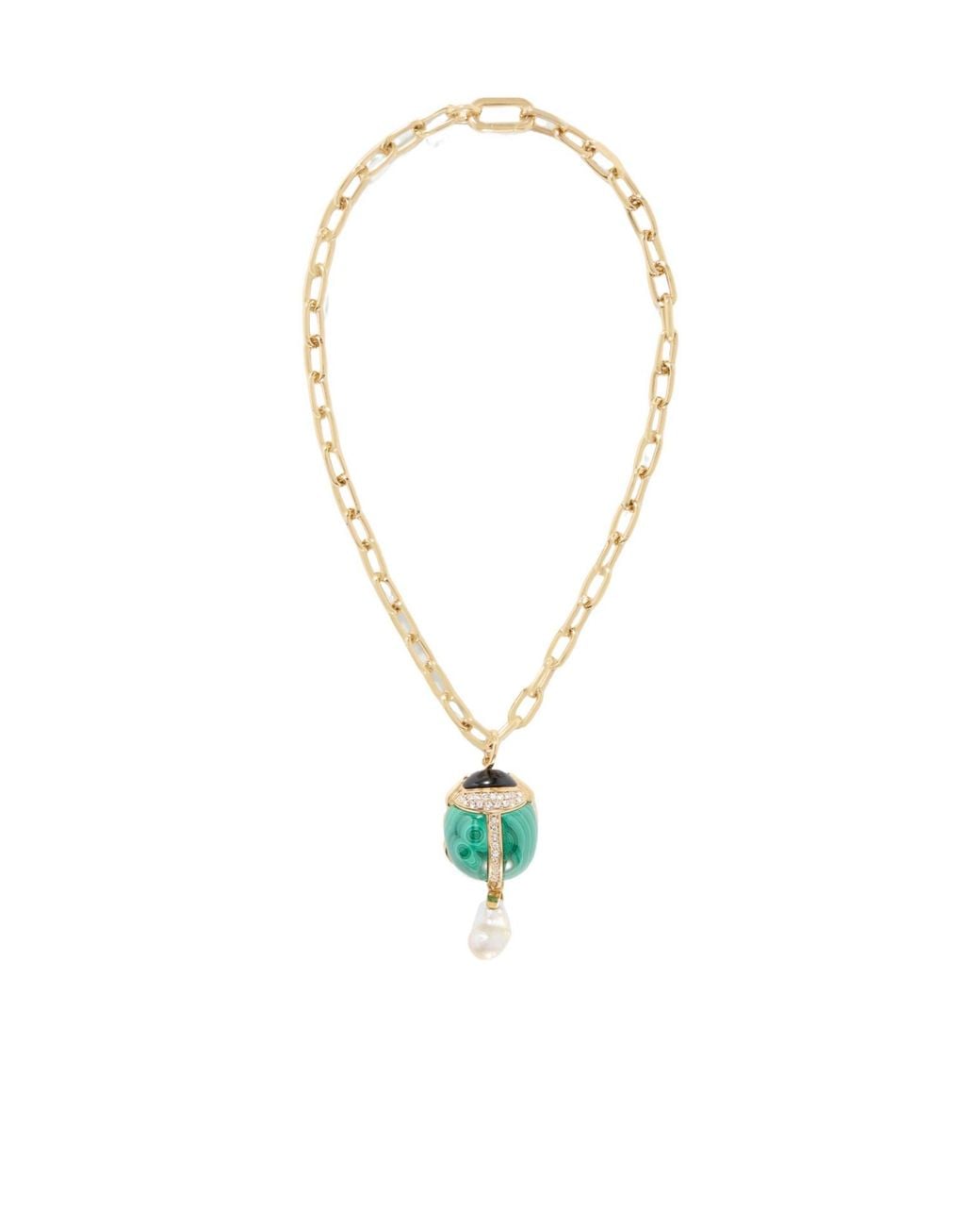 LaDoubleJ White Crystal Pendant Necklace