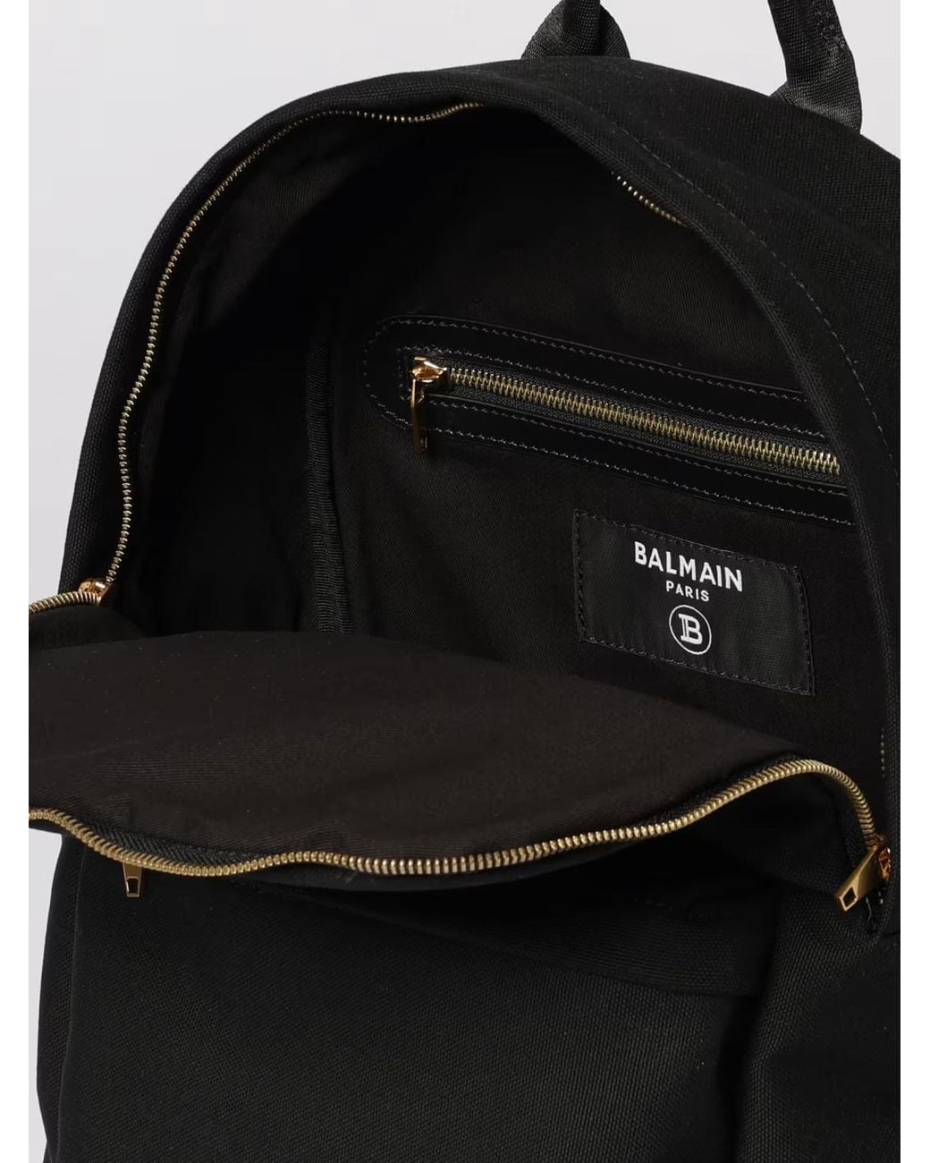 Balmain Black Logo Backpack
