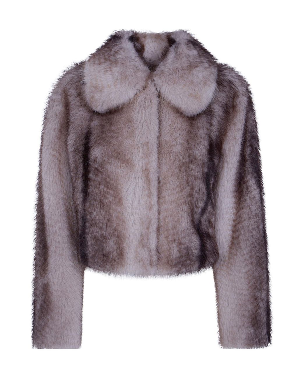 Twinset Purple Faux Fur Bomber Coat