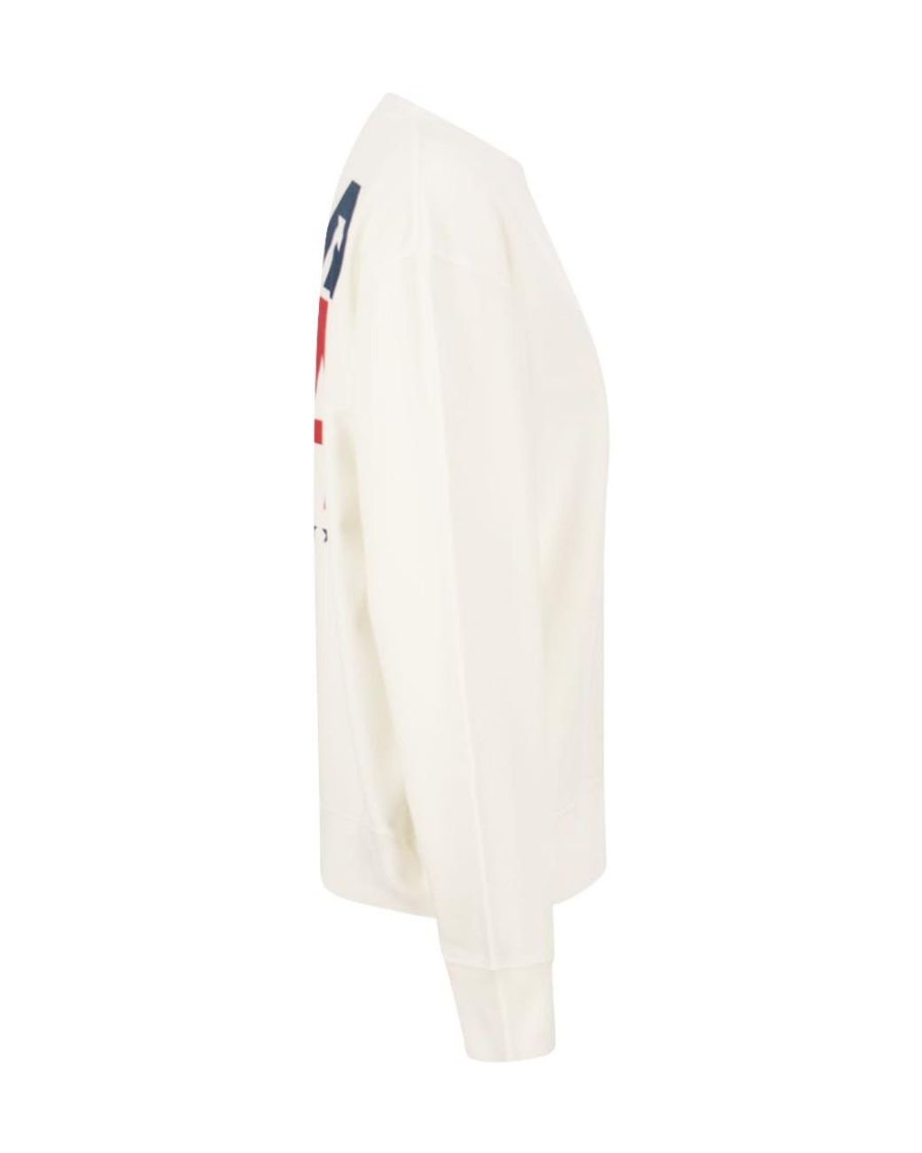 Autry White Usa Long-Sleeve Cotton T-Shirt