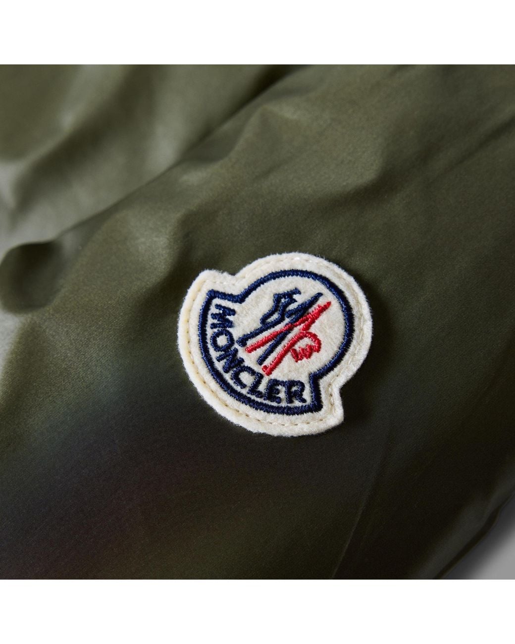 Moncler Green Glossy Lightweight Bomber Jacket