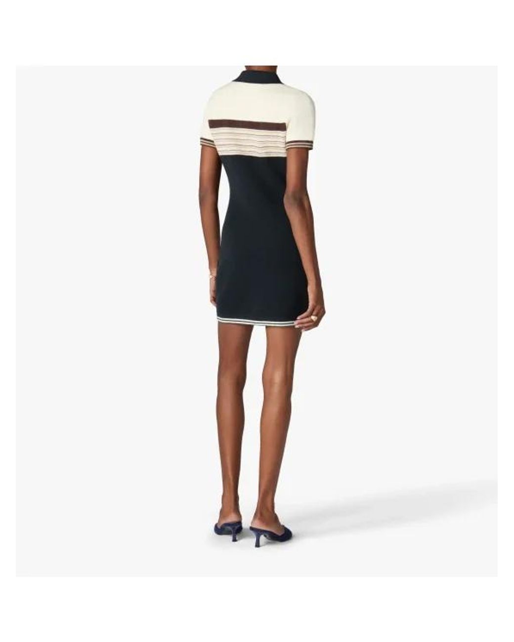Casablanca Multicolor Café Stripe Polo Dress