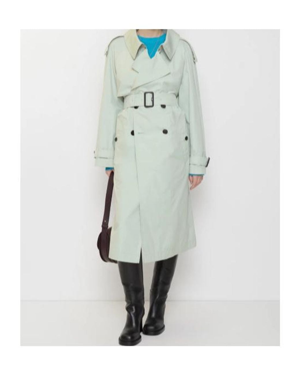 Burberry White Long Lightweight Cotton Fitzrovia Trench Coat