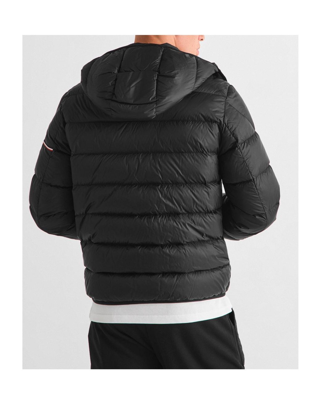 Moncler Black Simple Cotton-Padded Jacket for men