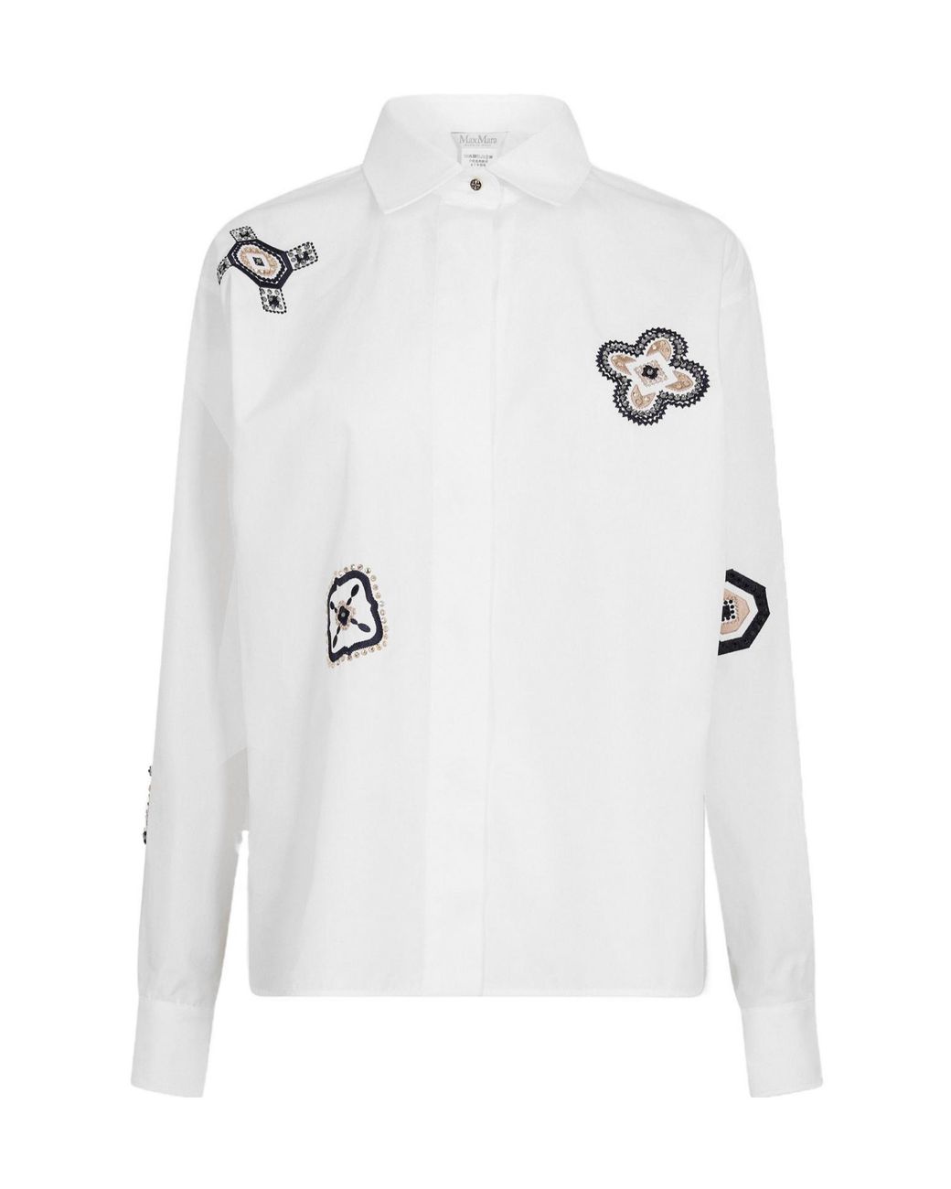 Max Mara White Long-Sleeved Shirt