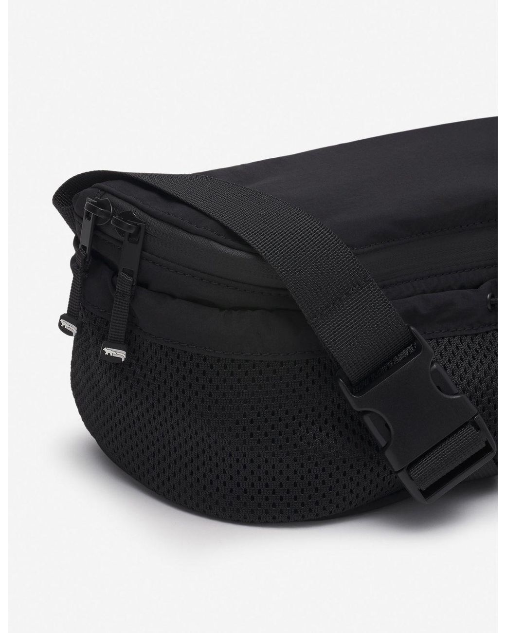 Maison Kitsuné Black Flash Fox Belt Bag for men