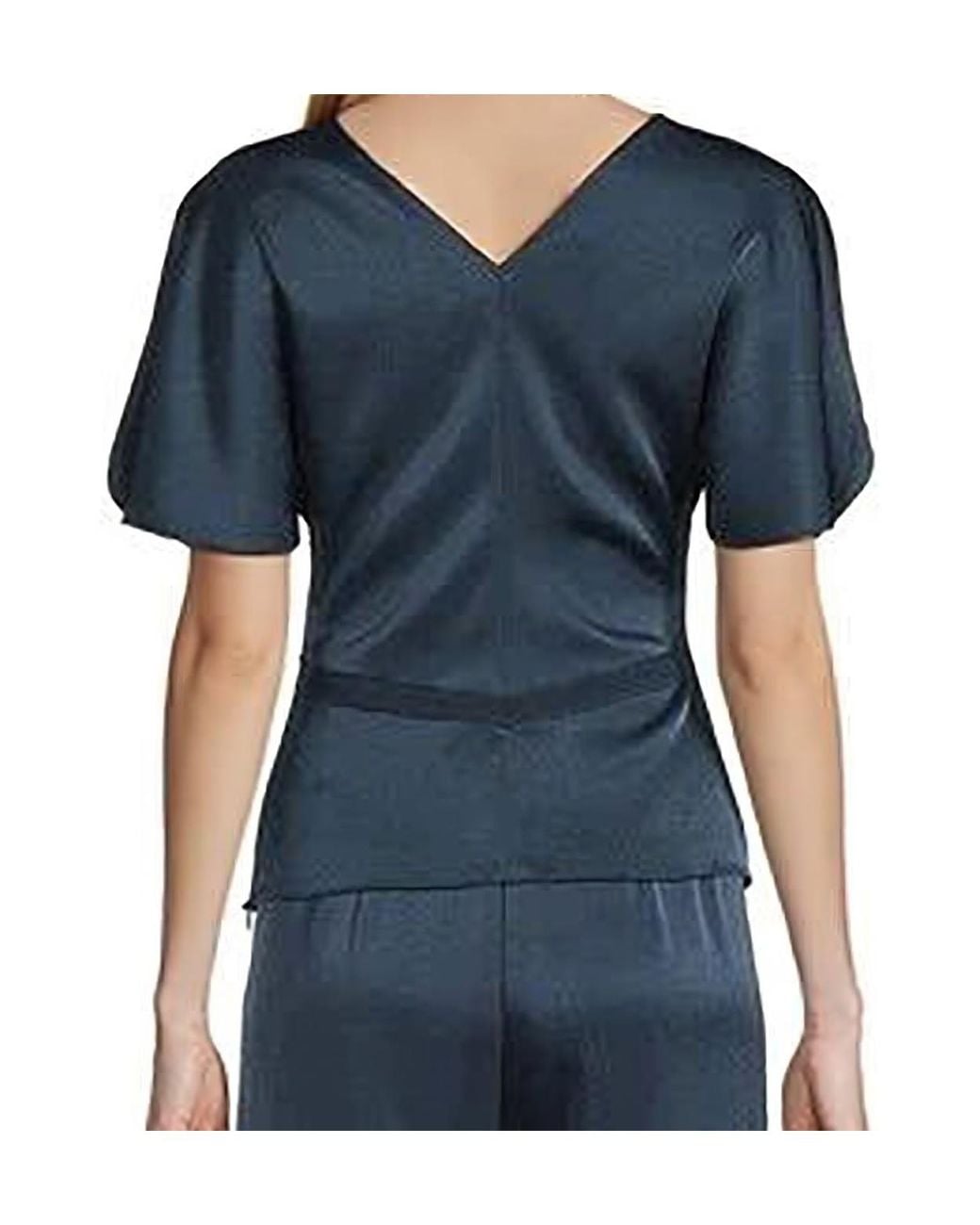 Marella Blue V-Neck Top