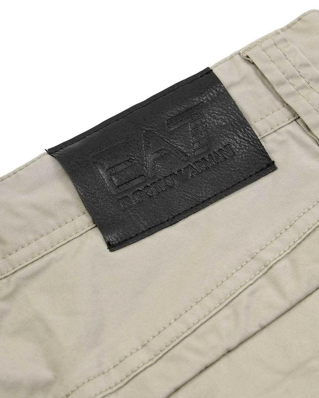EA7 Gray Logo Patch Shorts for men