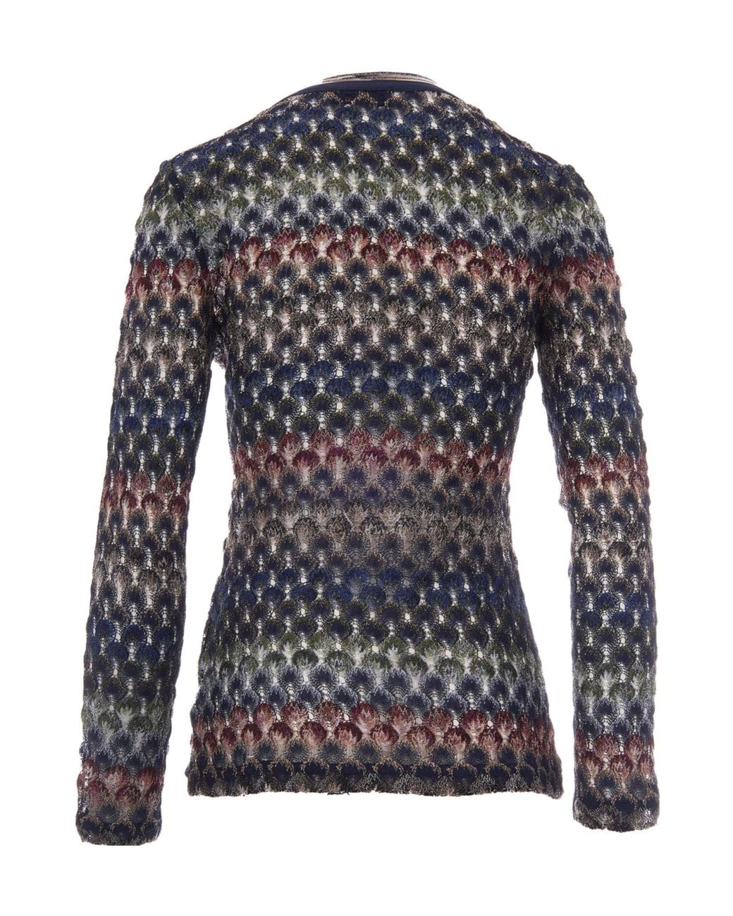 Missoni Blue Long Sleeve V-Neck Jumper