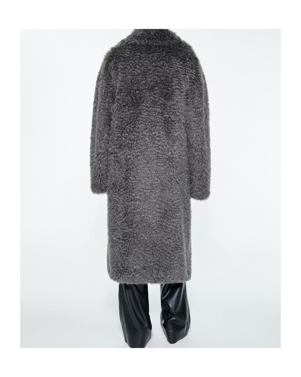 Stand Studio Black Nicole Straight Hem Coat