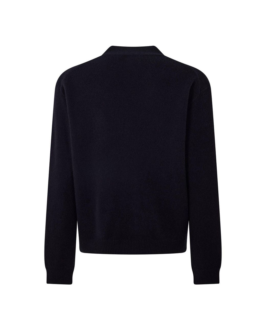Maison Kitsuné Blue Vneck Knit Cardigan for men
