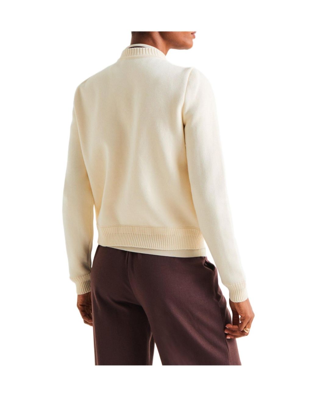 Moncler White Hybrid Short Bomber Jacket