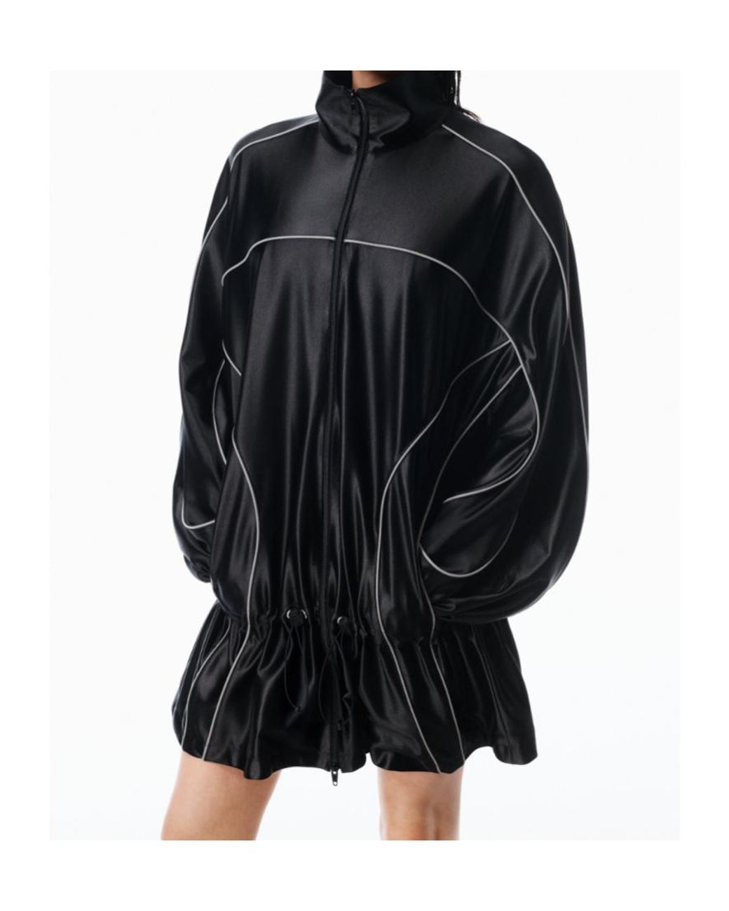 Alexander Wang Reflective Piping Drop Waist Mini Dress in Black | Lyst UK