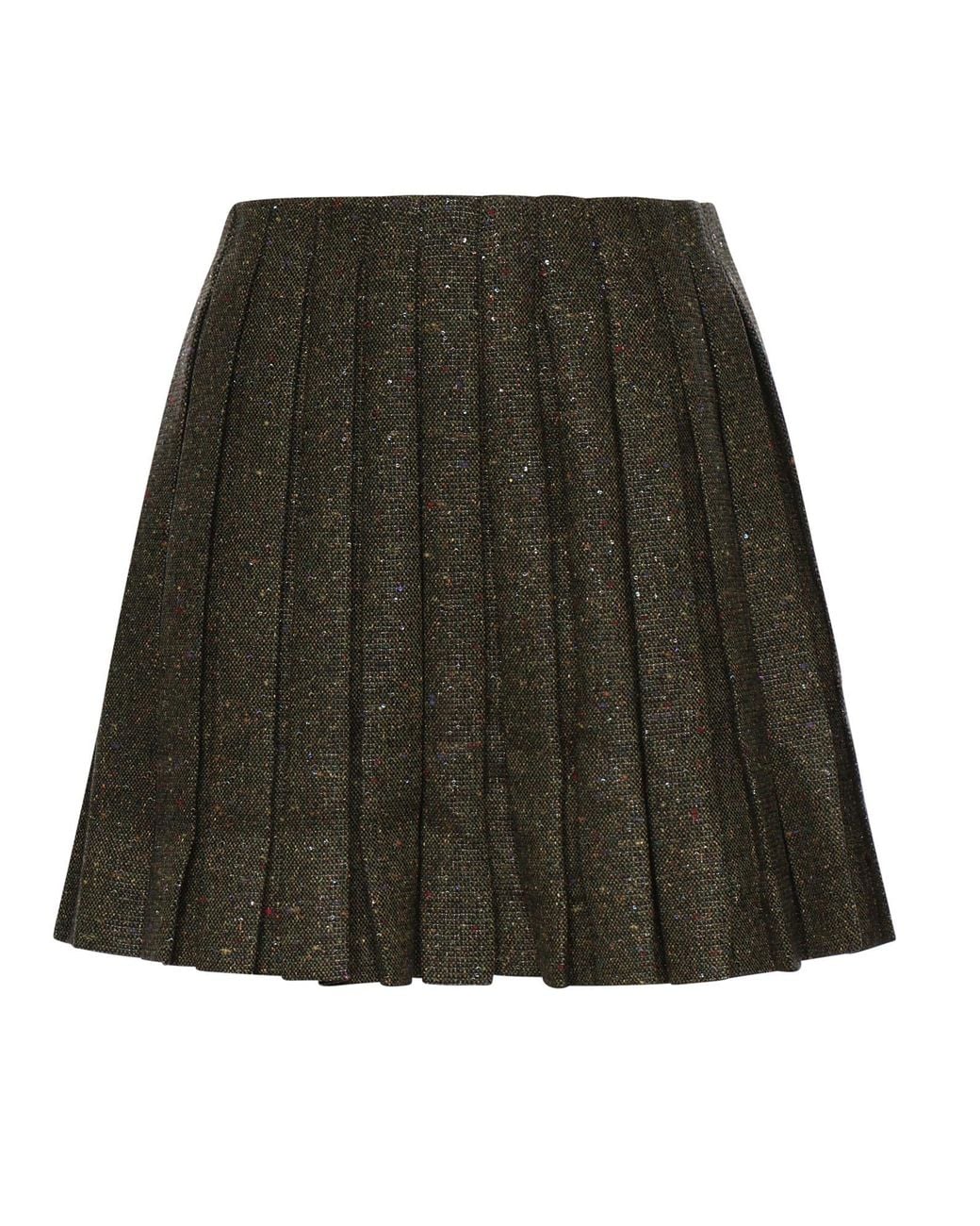 Dior Green Pleated Mini Skirt