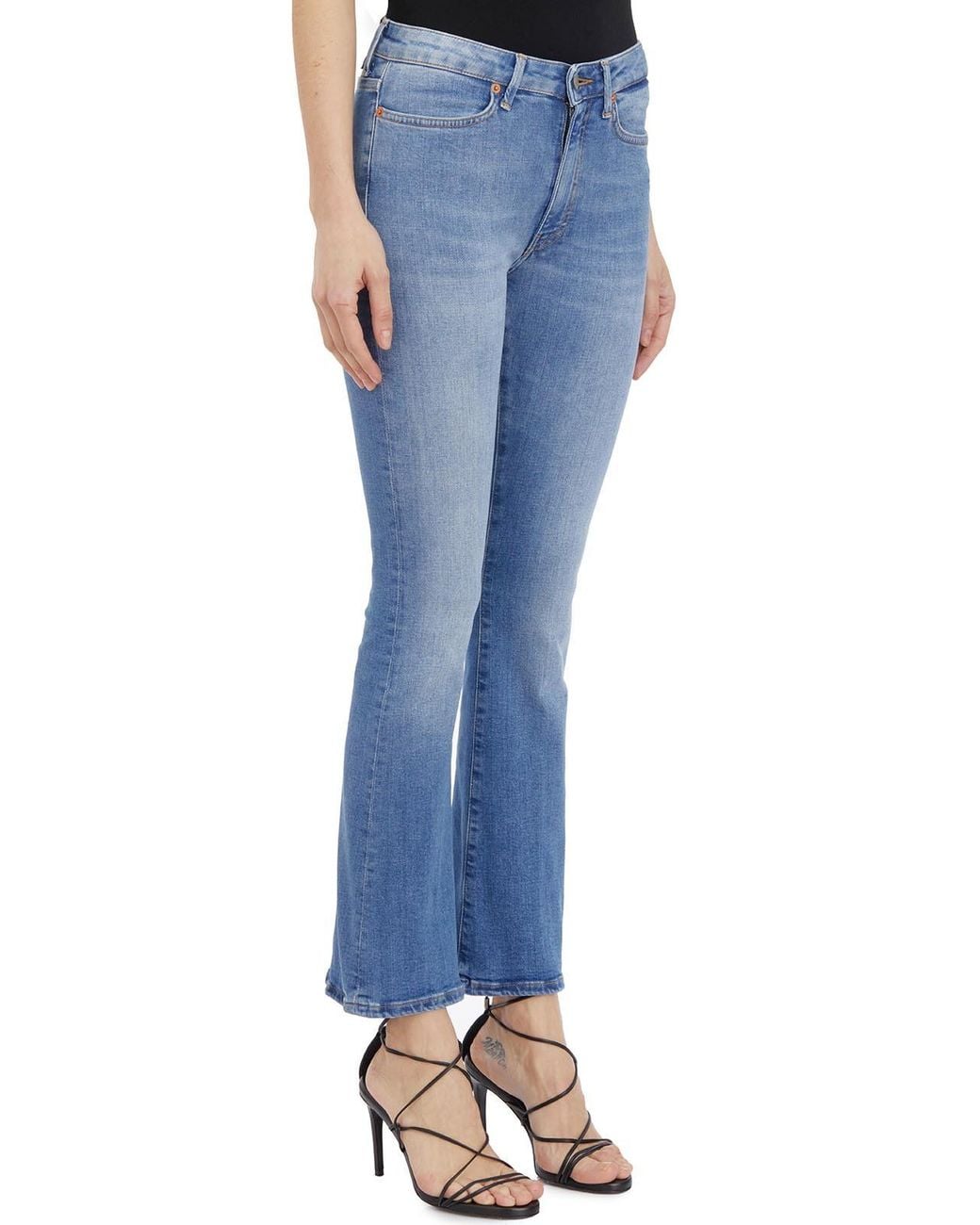 Dondup Blue Flared Faded Jeans