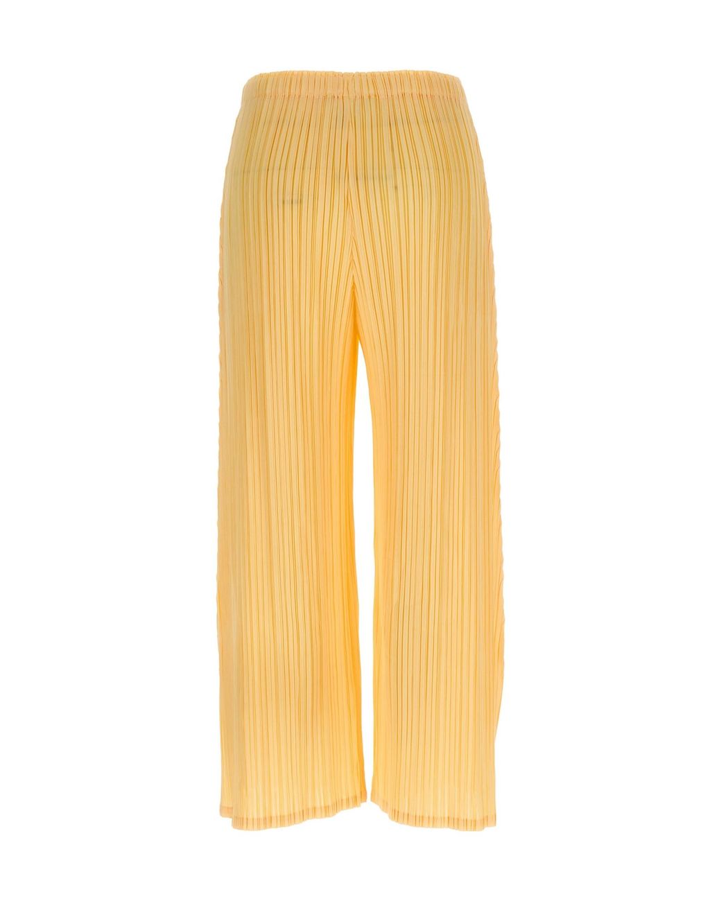 Pleats Please Issey Miyake Yellow Mellow Pleats Pants
