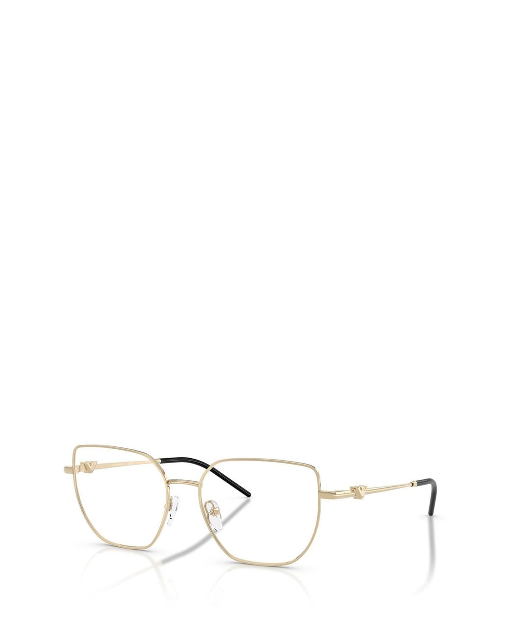 Emporio Armani White Irregular-Frame Glasses