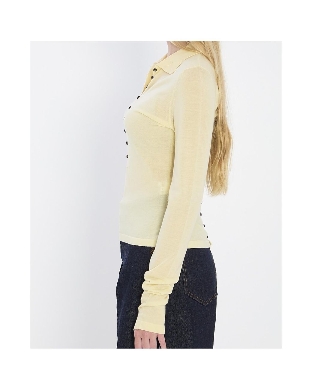 Jacquemus Natural Fine Wool Long-Sleeved Sweater