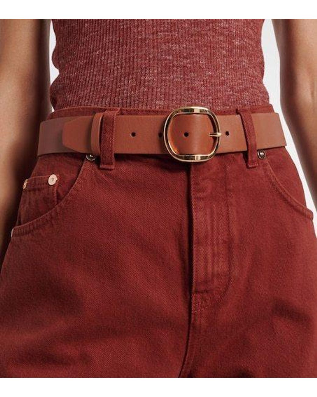 Gabriela Hearst Brown Elster Leather Belt