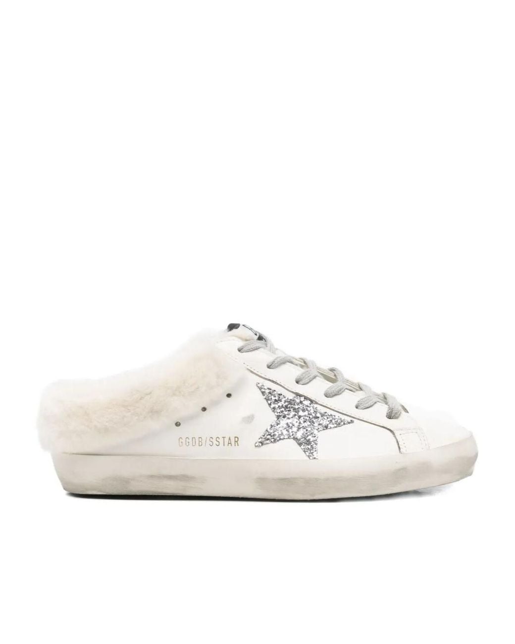 Golden Goose Deluxe Brand White Super Star Sabots