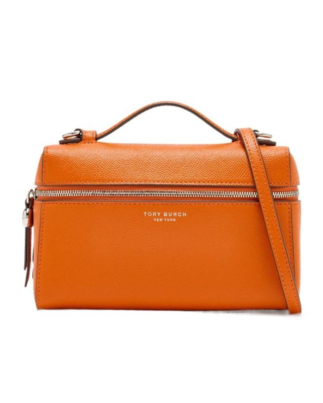 Tory Burch Orange Romy Slim Top Handle Bag