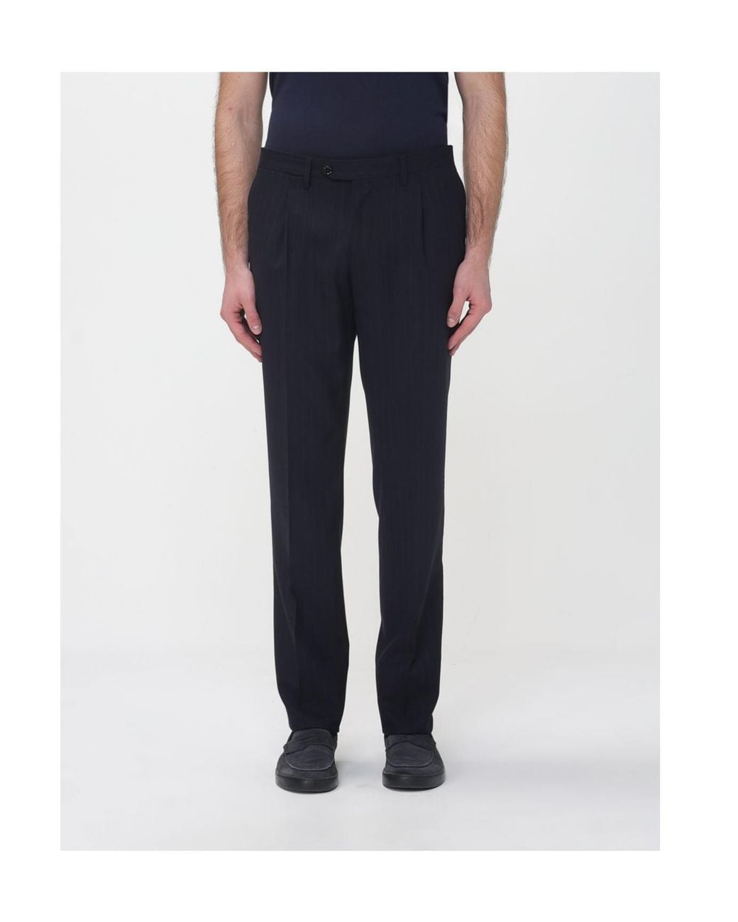 Lardini Blue Striped Single-Breasted Suit Set for men