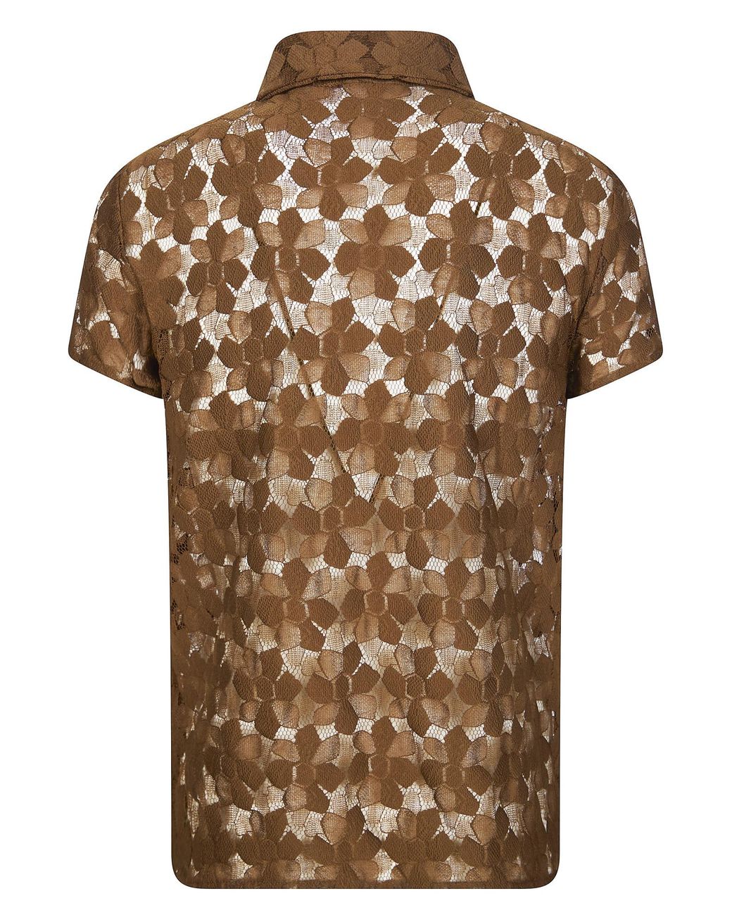 Max Mara Brown Studio Lace T-Shirt