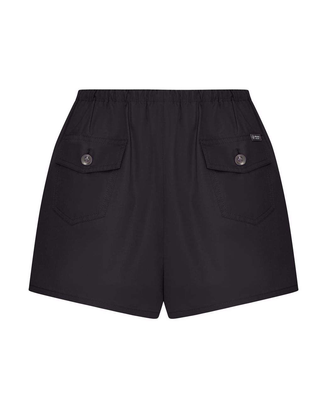 Prada Blue Elastic Waist Wide-Leg Shorts