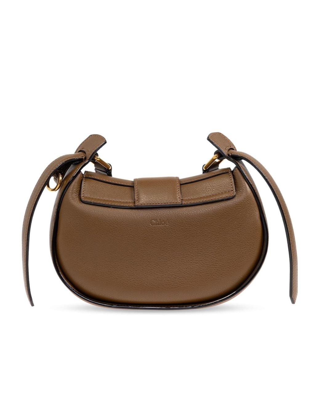 Chloé Brown Chloé Ride Logo Detailed Crossbody Bag