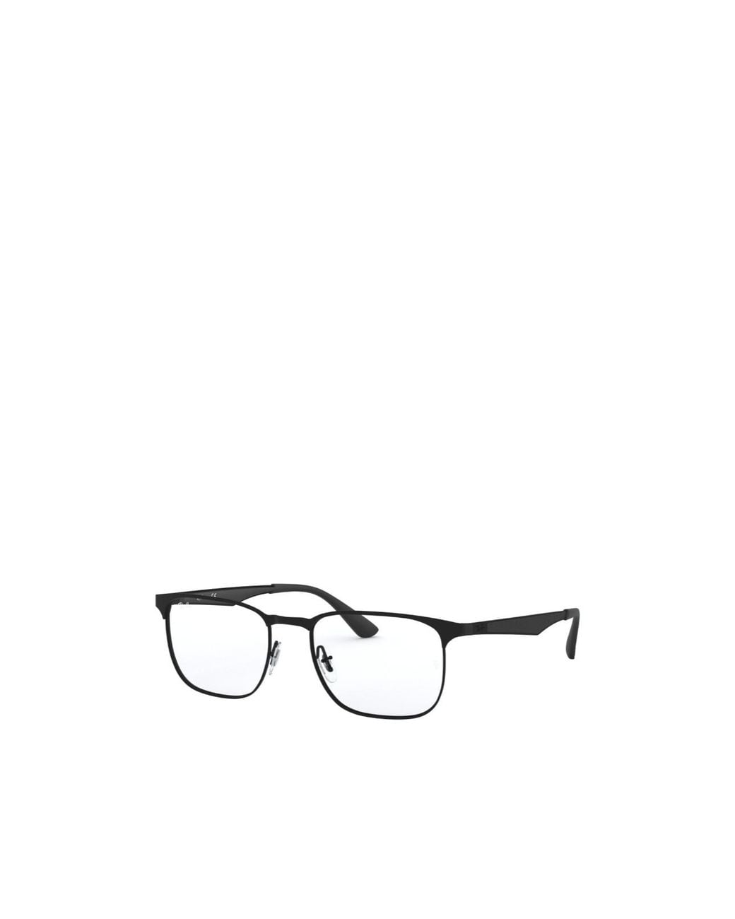 Ray-Ban White Square Frame Glasses for men