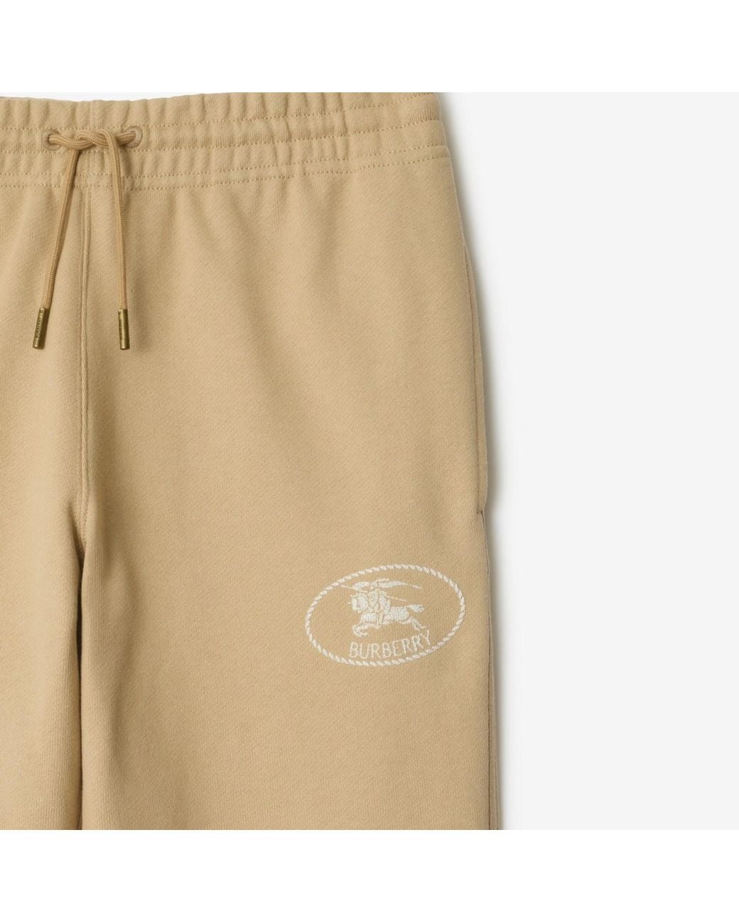 Burberry Natural Logo Embroidered Drawstring Pants