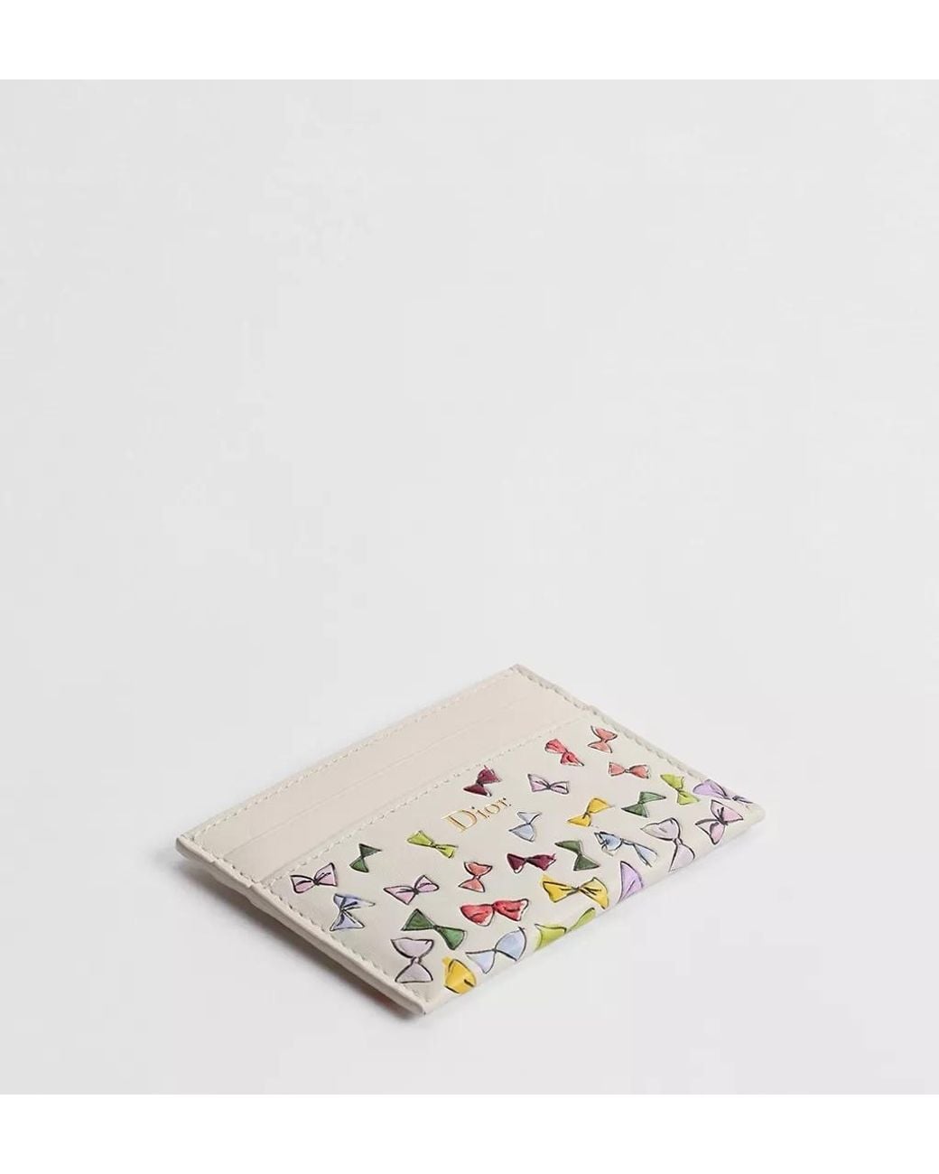 Dior White Iviera Freesia Card Holder