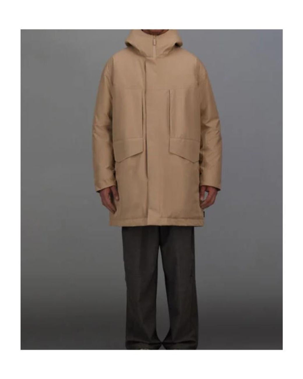 Herno Brown Laminar Short Parka for men