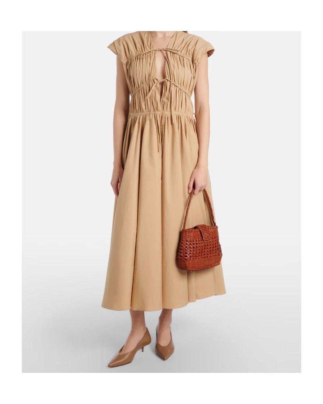 Rixo Brown X Dragon Diffusion Amoria Leather Tote Bag